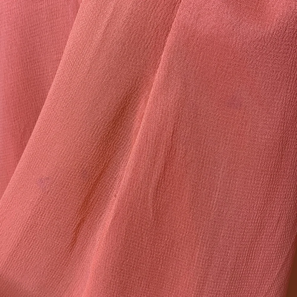 Adrienne Landau | Vintage Peach Sequin Lined Sheer Bell Sleeve Kaftan Dress S/M